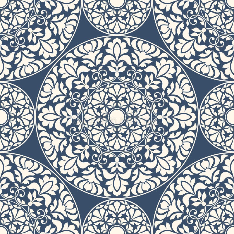 Seamless Oriental Pattern Background Stock Vector - Illustration of ...