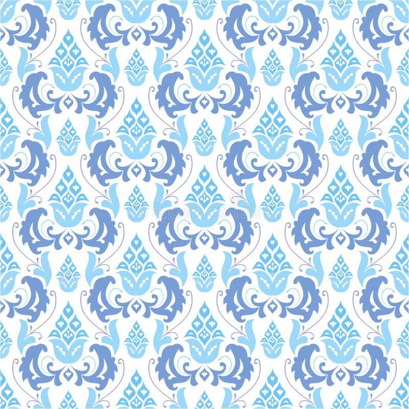 Seamless ornament blue and white