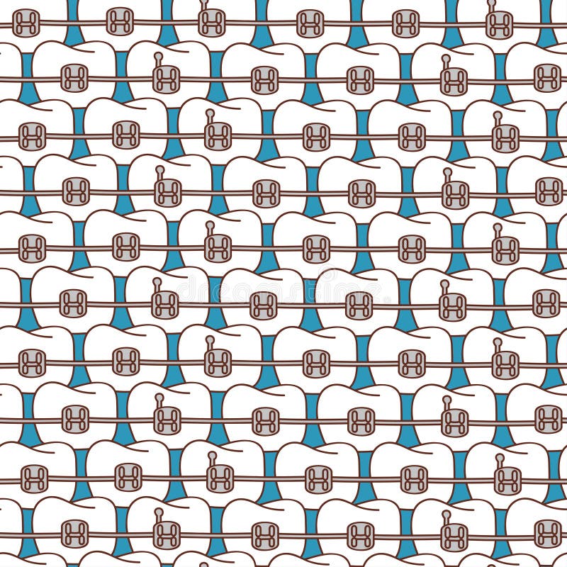 Seamless orthodontic pattern. Vector background royalty free illustration Seamless orthodontic pattern. Vector background royalty free illustration
