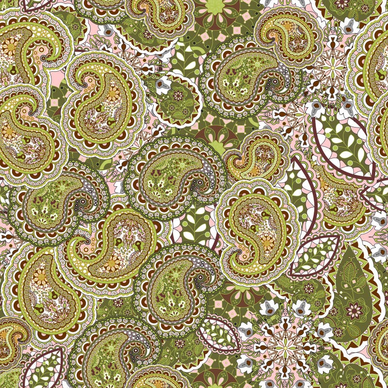 Seamless paisley background