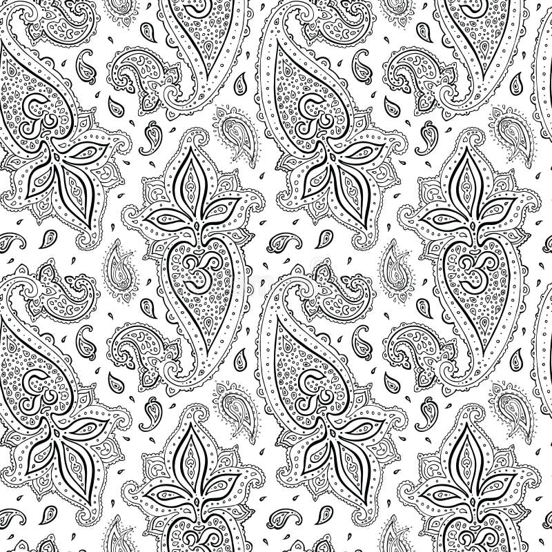 Paisley Background. Hand Drawn Ornament Stock Vector - Illustration of ...