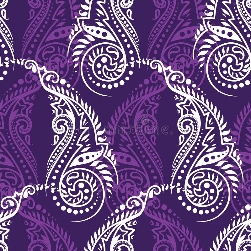 Seamless paisley pattern stock vector. Illustration of motif 81598639