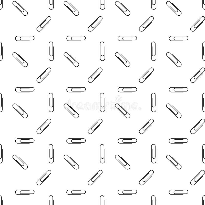 Seamless Paper Clips Vector Pattern Stock Vector Illustration of clips, card 138695832