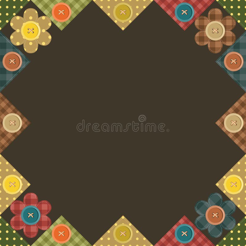 seamless patchwork background with flowers