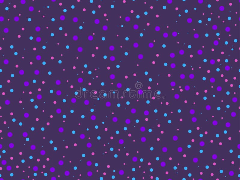 Seamless patern with colorful circles on a purple background. Vector