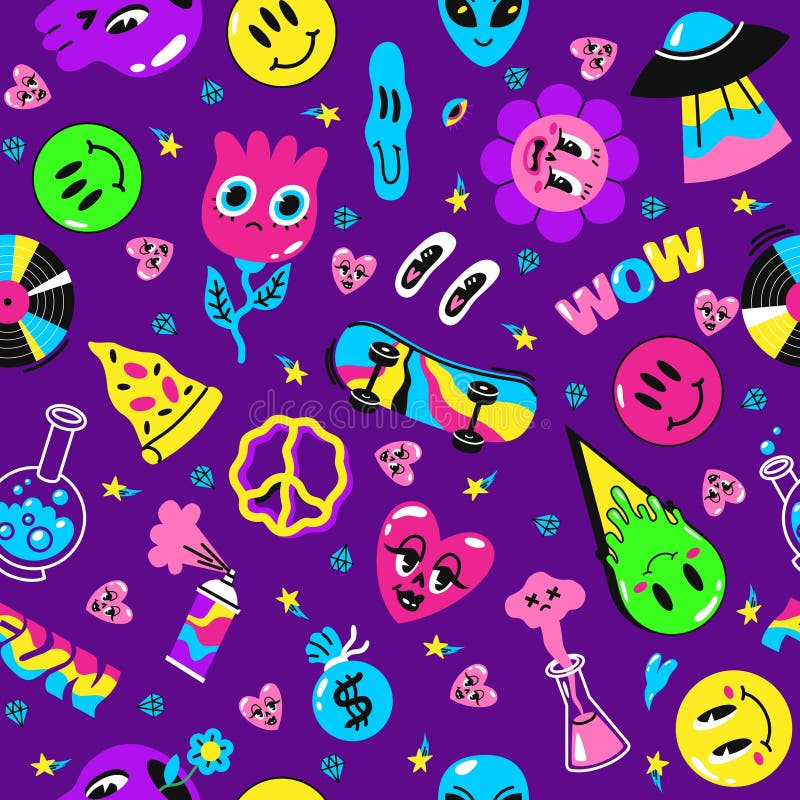 Free Trippy Icons & Stickers set (100+)