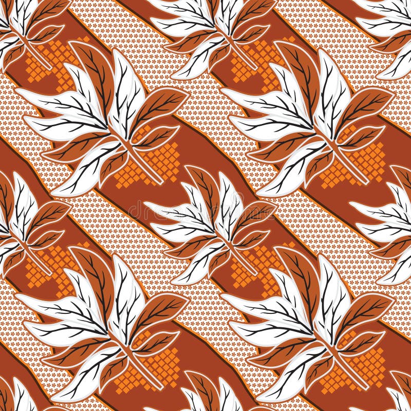 Seamless Pattern With Floral Vector  Indonesian  Batik  