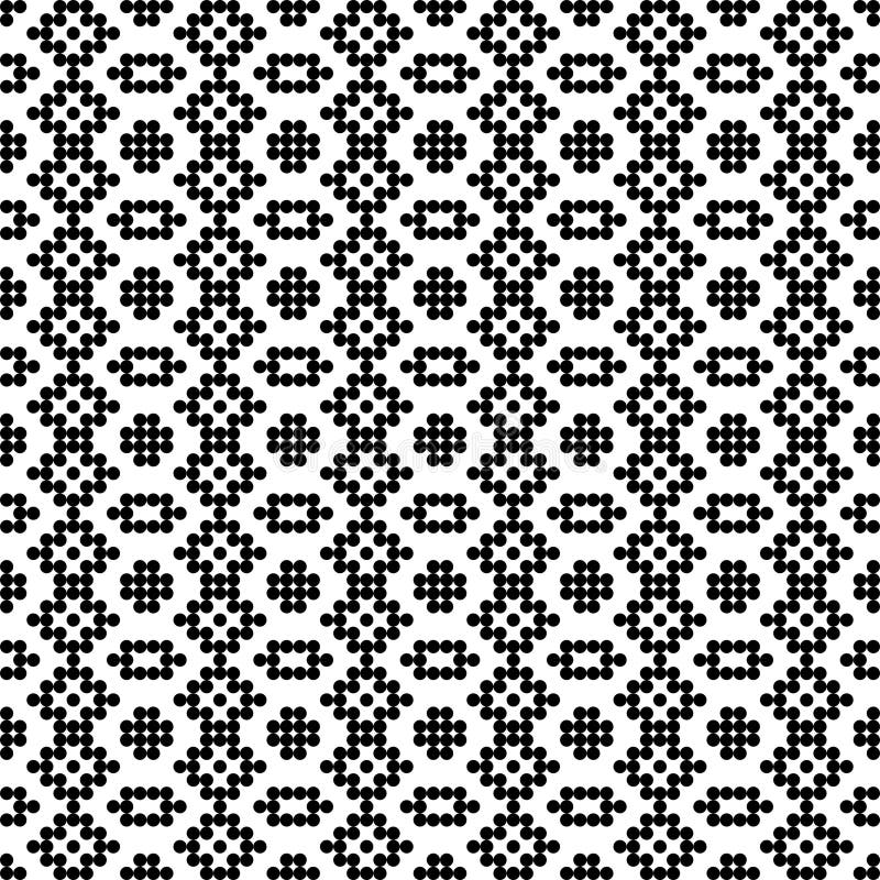 Seamless pattern. Abstract geometric black and white background. royalty free illustration