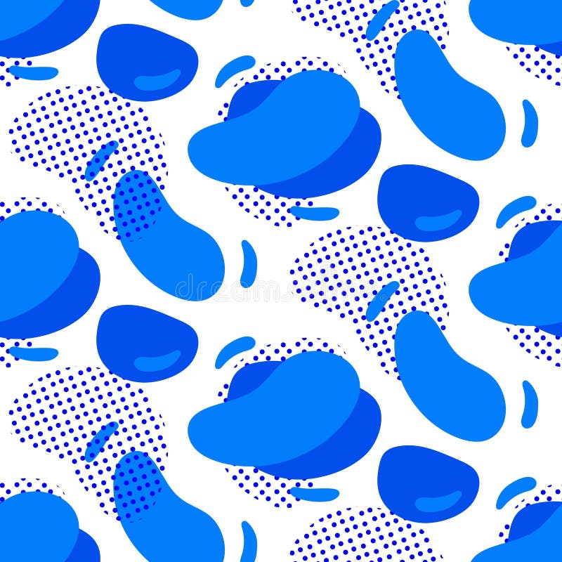 Model fără sudură cu elemente grafice abstracte moderne în albastru. forme dinamice de culori și texturi cu flux liniar vector illustration