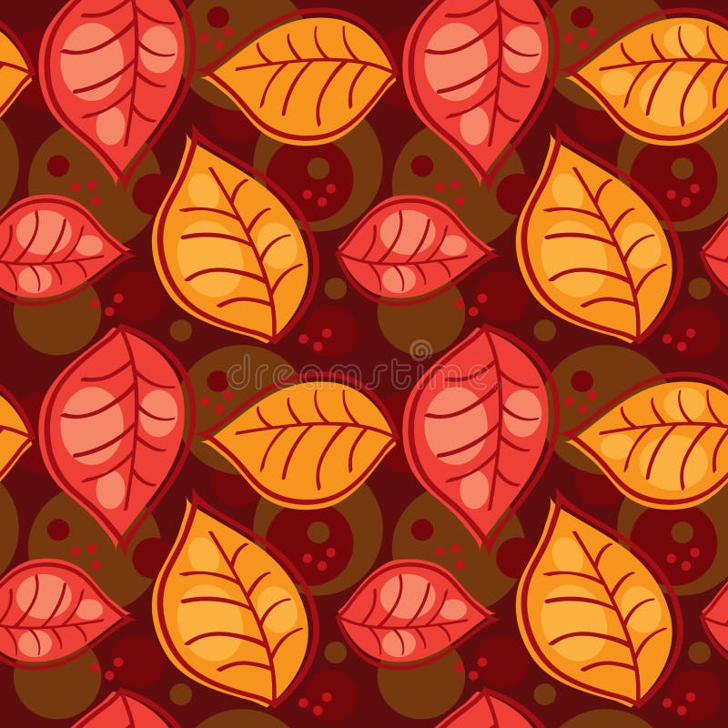 Seamless pattern with autumn leafs