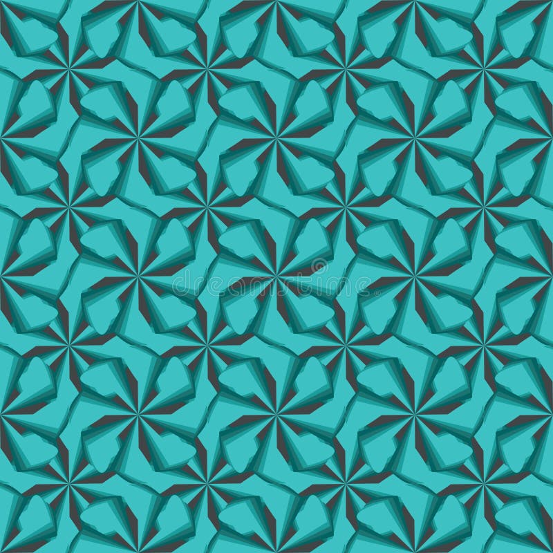 Seamless Pattern Background Abstract Geometric Bluish Green