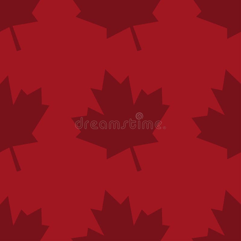 Seamless Pattern Background With Canadian Maple Leaf. Template For ...