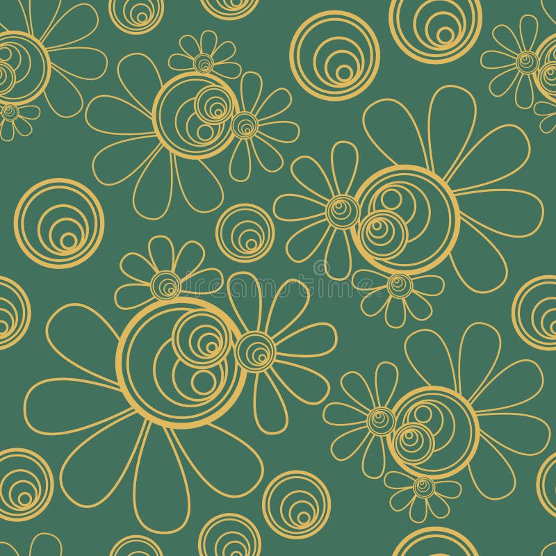 Floral Seamless Dark Green