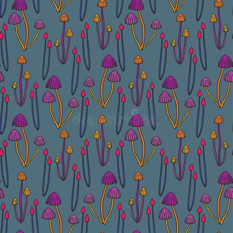 Seamless pattern background poisonous mushrooms stock illustration Seamless pattern background poisonous mushrooms stock illustration