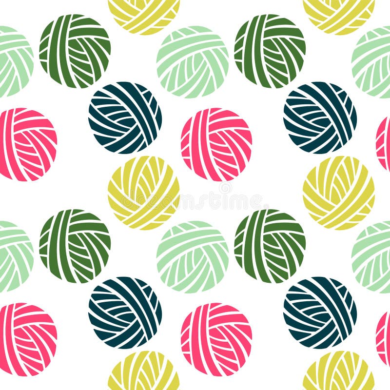 Seamless pattern with cotton balls Royalty Free Vector Image