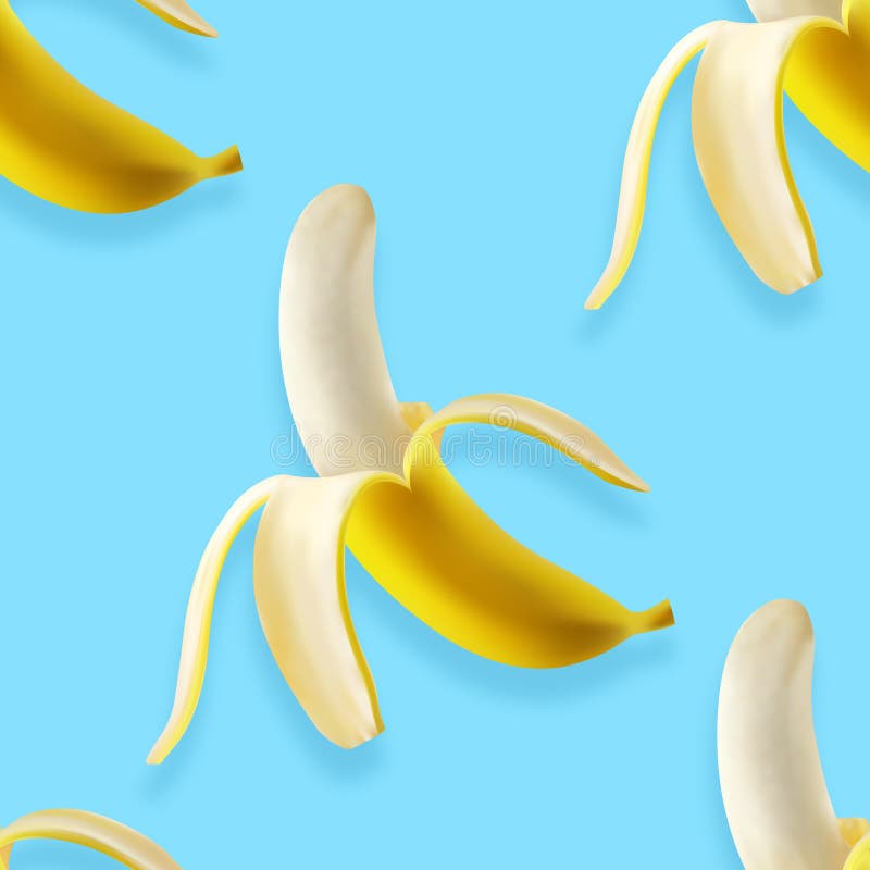 Seamless pattern with bananas on blue background royalty free illustration Seamless pattern with bananas on blue background royalty free illustration