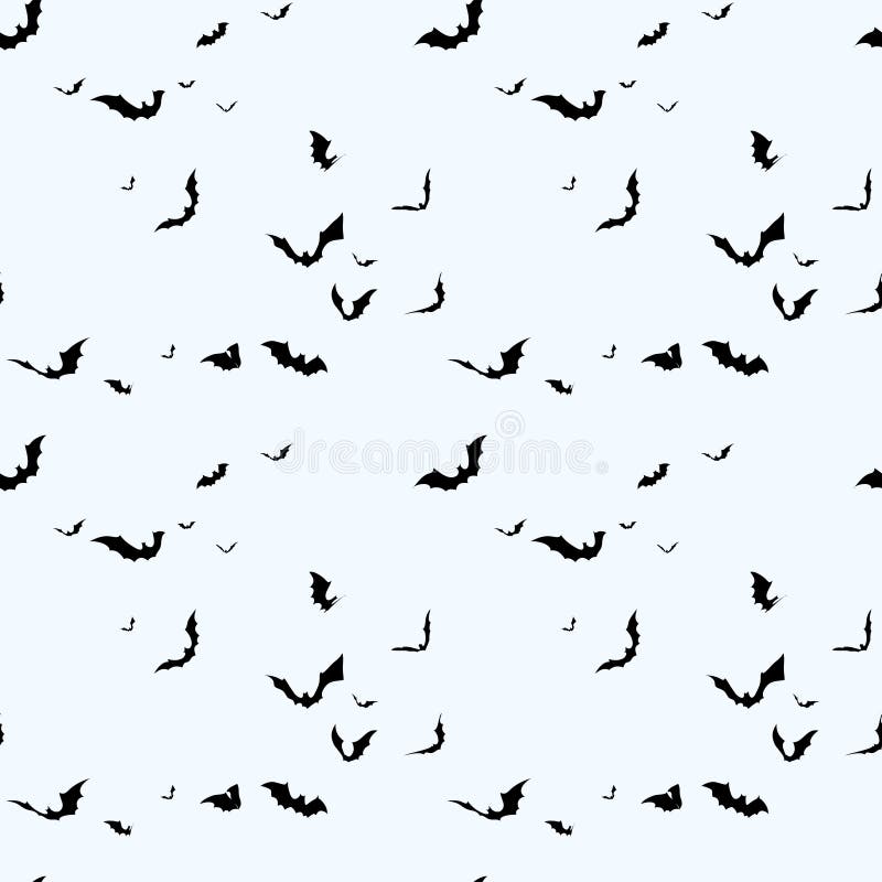 Seamless pattern Bats - Halloween Design. Cute Horror Background