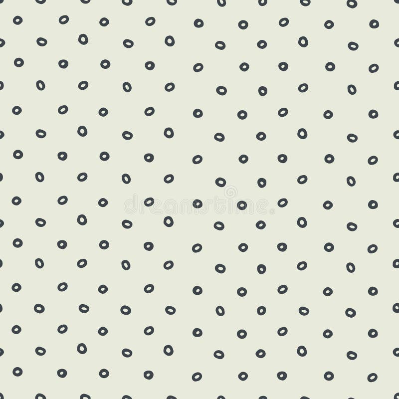 Seamless pattern with black rings on gray background for surface design and other design projects. Seamless geometric pattern with hand drawn uneven black rings on gray background for surface design, craft, apparel and other design projects