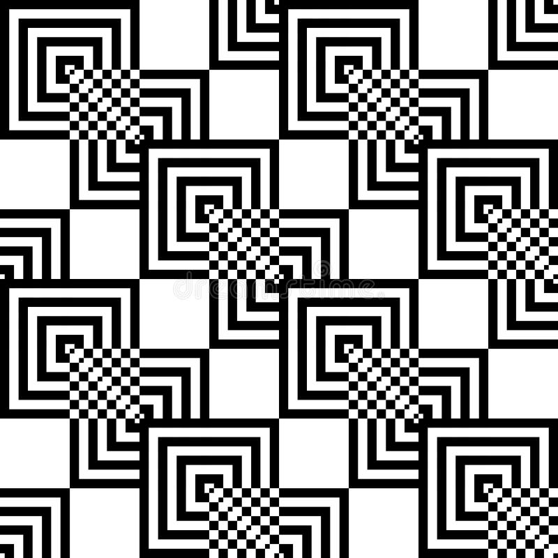 Seamless Pattern of Black and White Squares. Stock Vector
