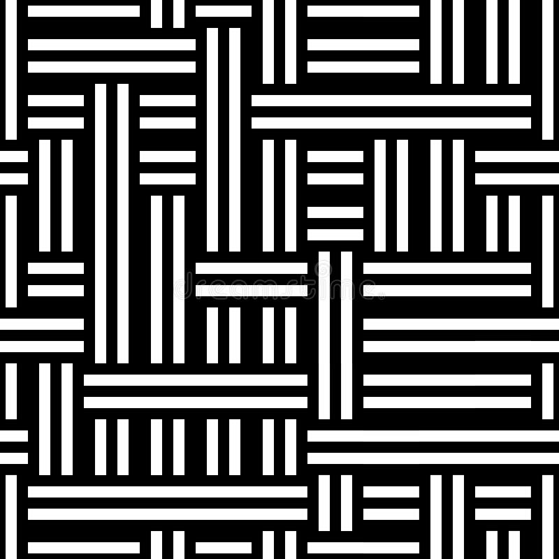 Seamless Pattern with Black and White Stripes 9330, Modern Stylish