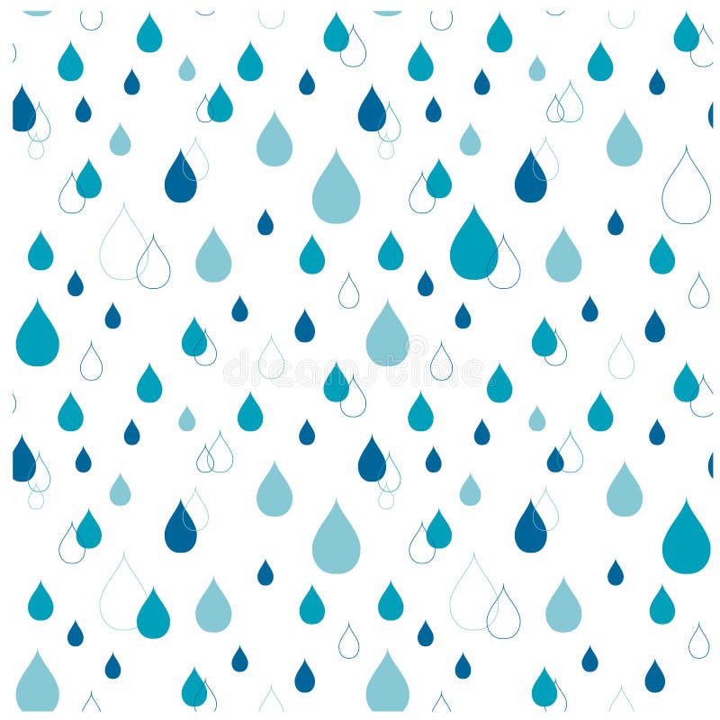 Seamless Pattern of Blue and Dark Blue Water Drops Stock Vector ...