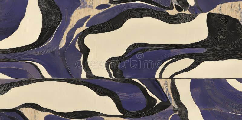 A seamless pattern of bold doodle lines created with brush and marker stock image