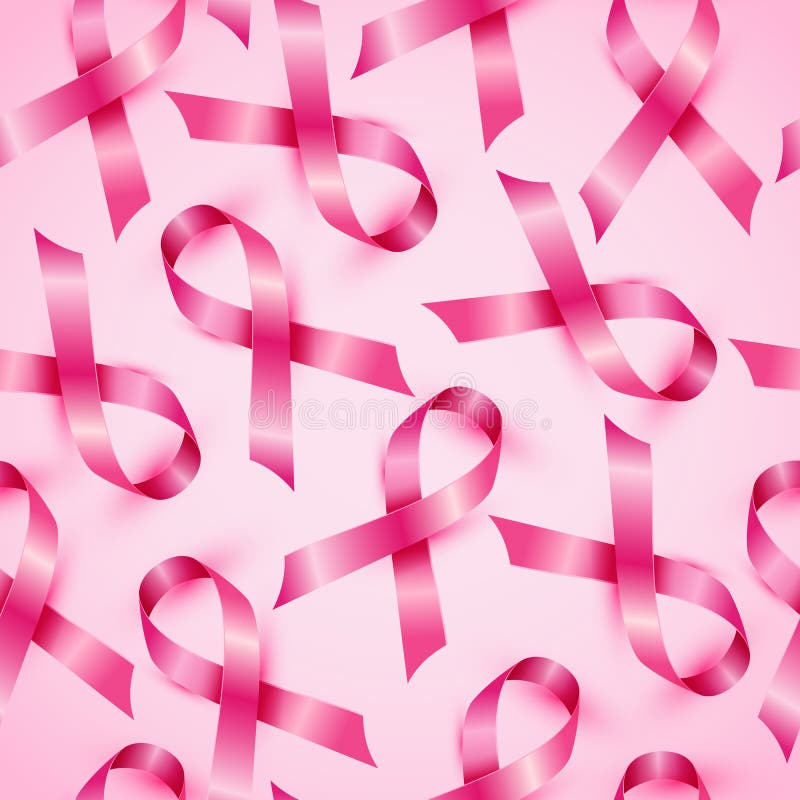 Breast cancer awareness pink ribbons seamless Vector Image