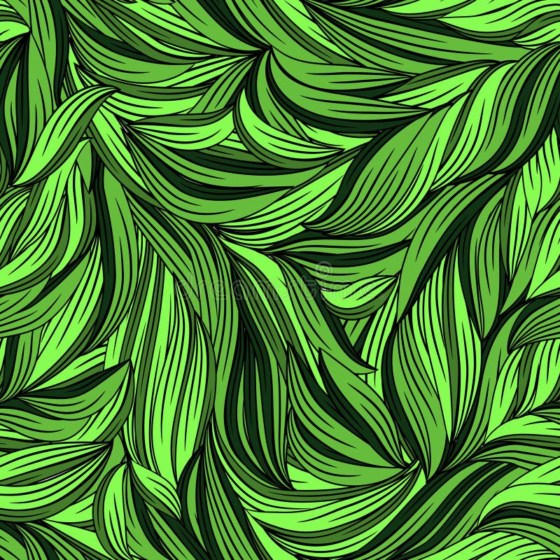 Seamless pattern with bright leaves