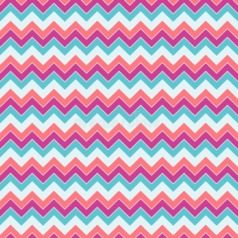 Hot Pink Turquoise Aqua Blue Chevron Zigzag Pattern Print Wrapping