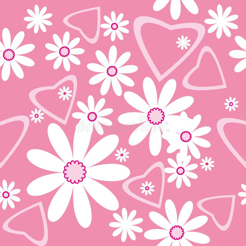 Seamless pattern with camomiles