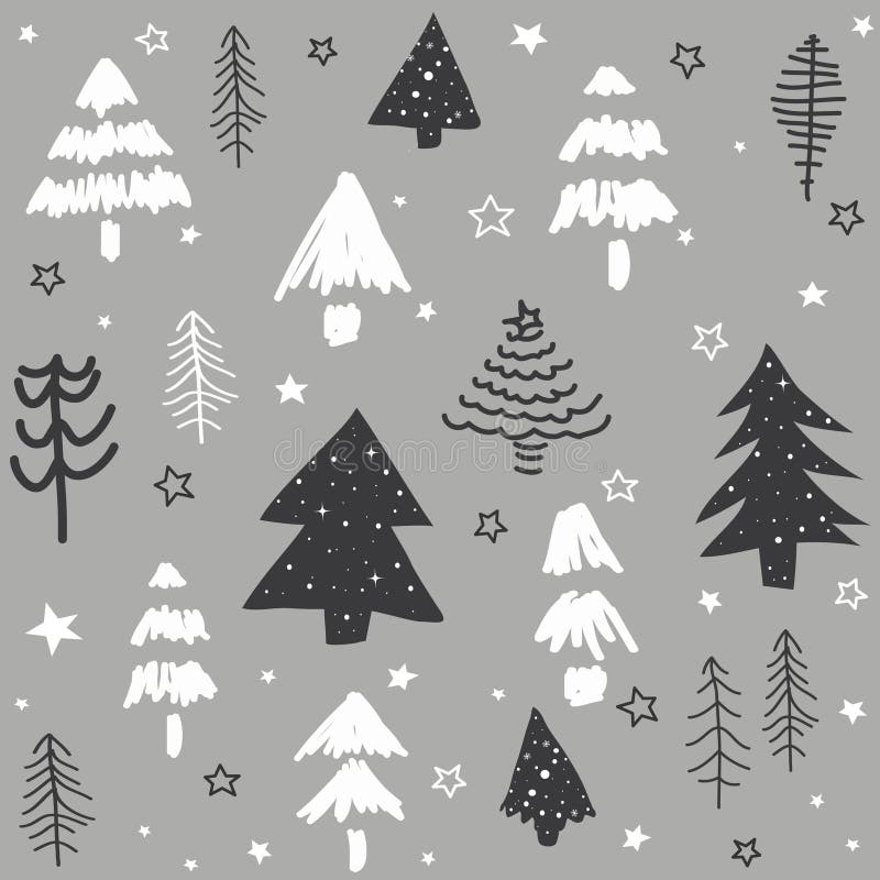 Christmas tree icons stock vector. Illustration of star - 12858948