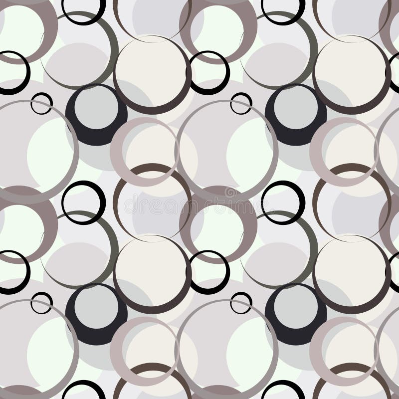 Seamless Pattern Of Circles Of Different Sizes On A Colored Background