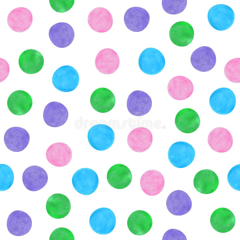 Seamless Pattern with Colorful Polka Dots Stock Illustration ...