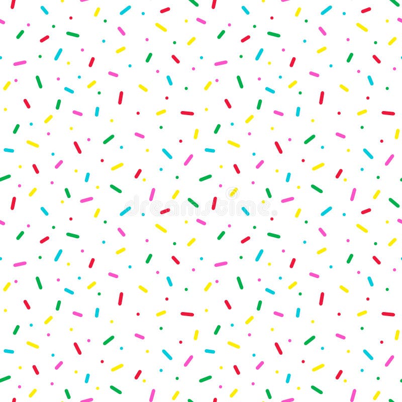 Seamless Pattern with Colorful Sprinkles. Stock Vector Illustration of pastry, cute 110862922