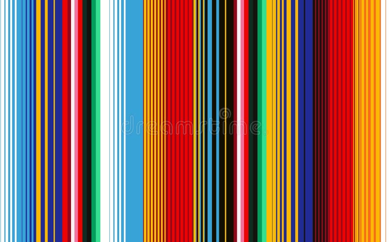 Mexican Blanket Stripes Seamless Vector Pattern. royalty free illustration