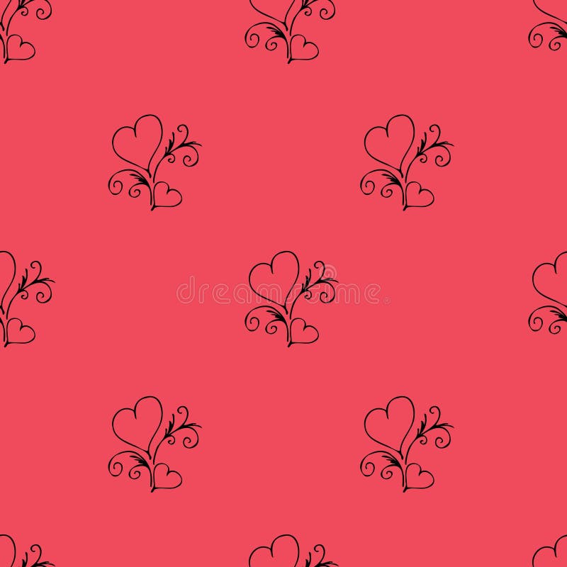Couple of black outlined hearts on white background. Doodle sketch for the Valentine day, wedding and romantic love drawings. Isolated on white background 17199232 Vector Art at Vecteezy
