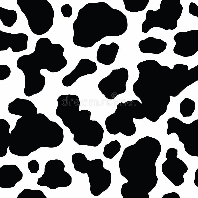Download Seamless Pattern. Cow Or Dalmatian. Spots. Black And White ...
