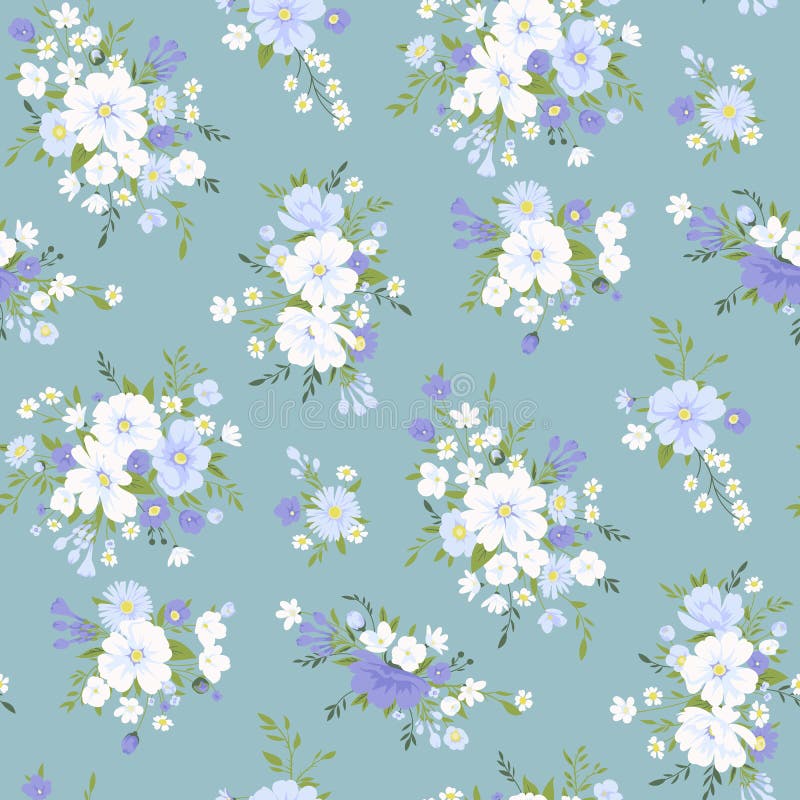 Daisy flower seamless pattern background. Spring vector illustration repeat  wallpaper. Y2k aesthetic. Fashion design, textile, fabric collection Stock  Vector Image & Art - Alamy