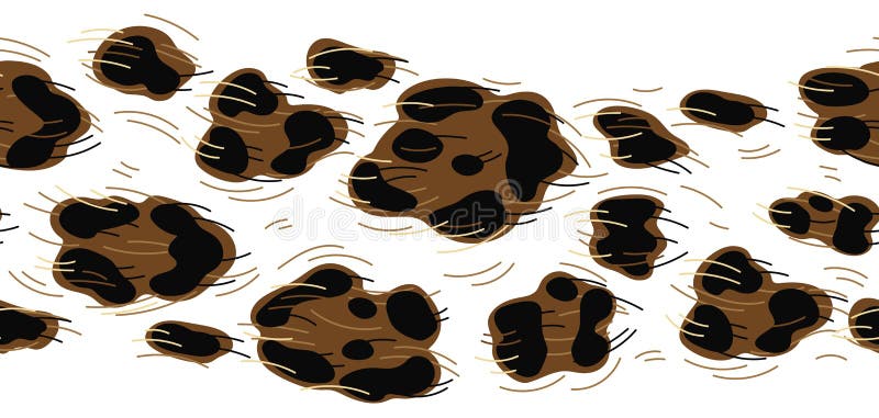 Seamless Pattern with Decorative Leopard Print. Animal Stylized