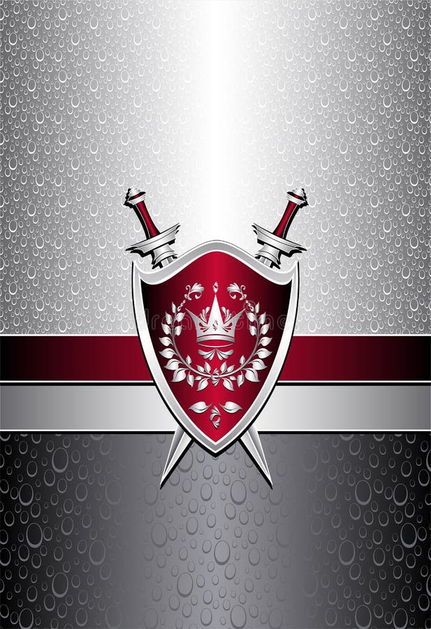 Seamless pattern with drops or shield swords on si stock illustration Seamless pattern with drops or shield swords on si stock illustration