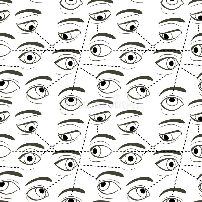 Seamless Pattern with Eyes stock vector. Illustration of cartoon 50172386