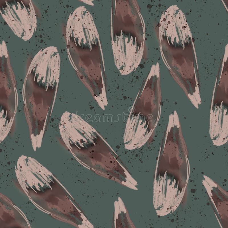 Seamless pattern feather pattern. Seamless background with feathers of bird vector illustration