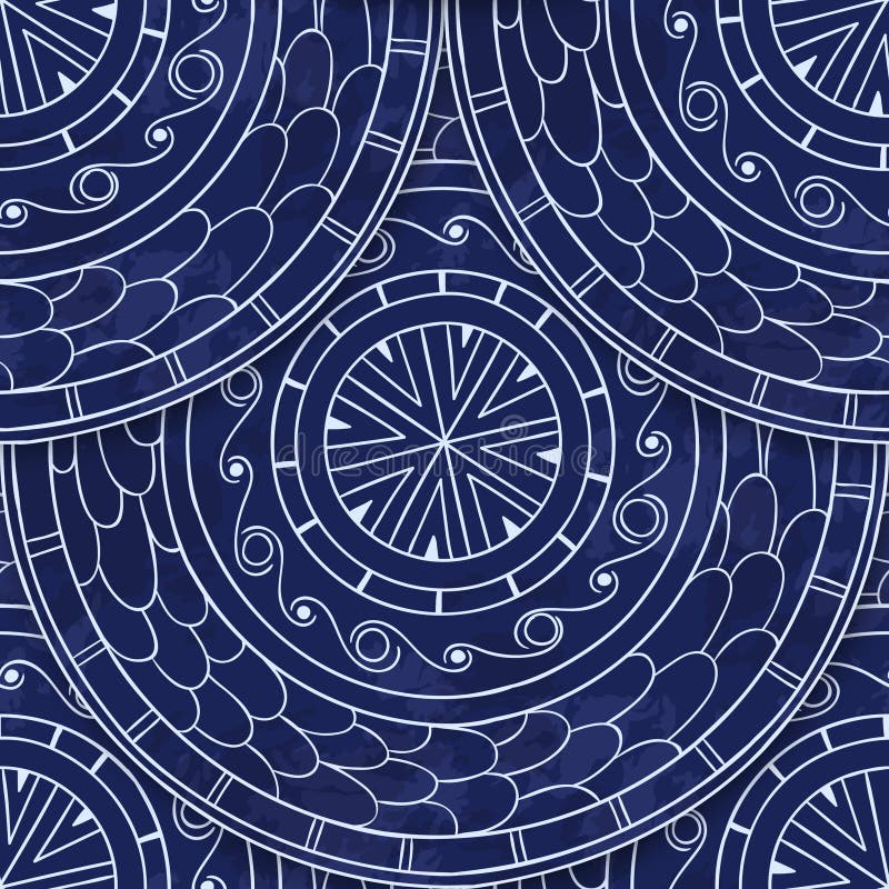 Seamless Pattern in Fish Scale Design. Stock Vector Illustration of doodle, element 46608414