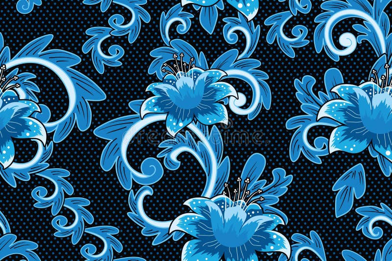 Traditional Flora Batik Pattern Stock Illustrations – 775 Traditional ...