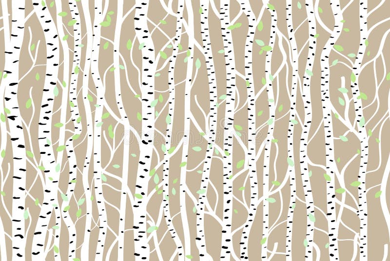 Birch forest pattern stock vector. Illustration of wrapping - 26815145