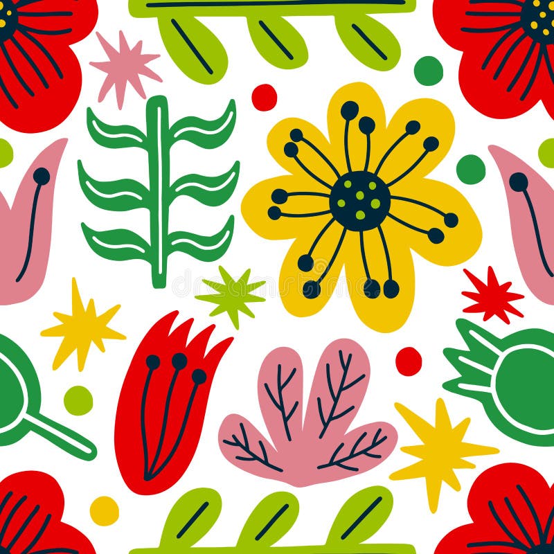 Seamless pattern form modern floral flower.Nature background print.Decorative wallpaper.