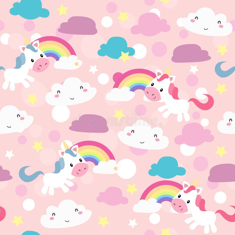 cute unicorn rainbow wallpaper