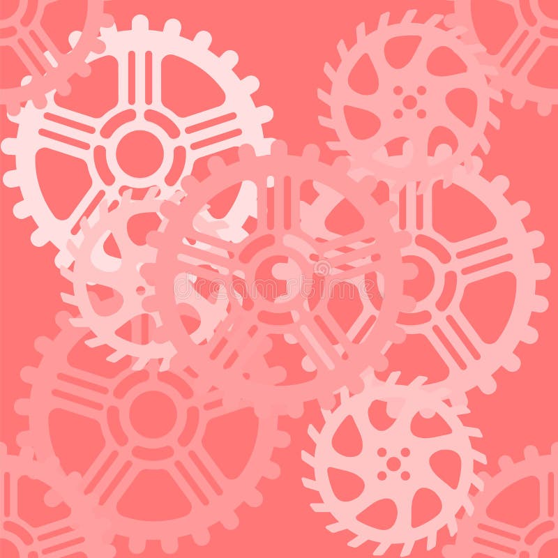 Gears in pink design stock vector. Illustration of machine 121994303