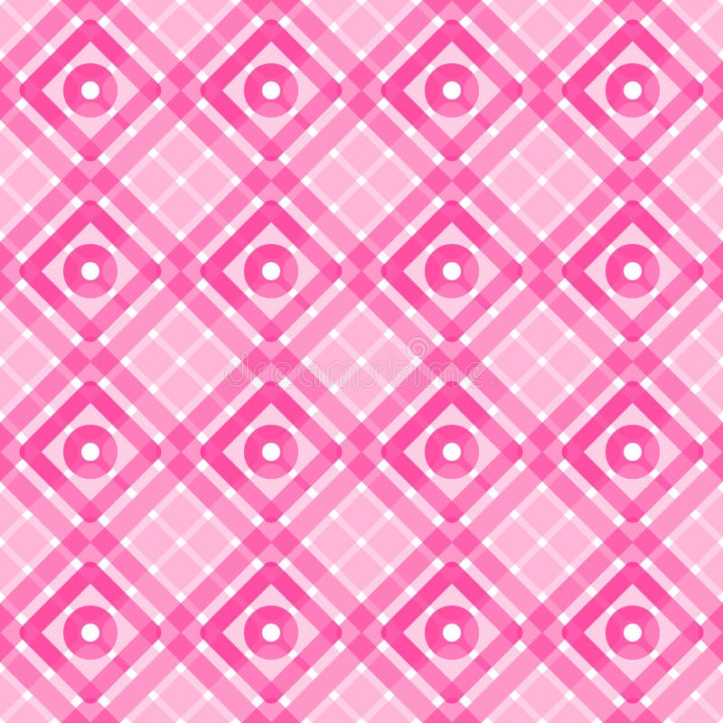 Seamless squares plaid pattern pink vector illustration