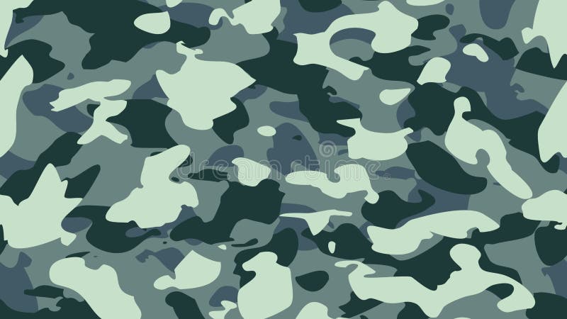 Seamless pattern with geometric camouflage transition stock illustration